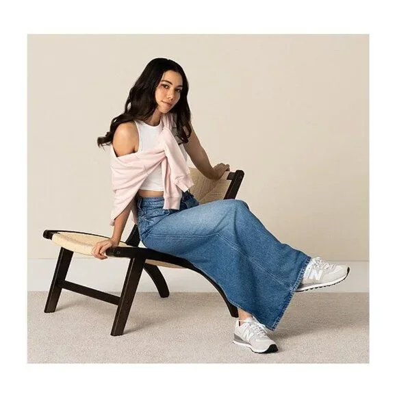 Women's 574 v3 Evergreen Suede Retro Lifestyle Sneakers Color Nimbus Cloud ReV - Picture 6 of 8